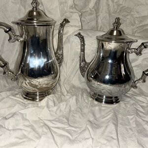 Elegant Silver Tea and Coffee Set